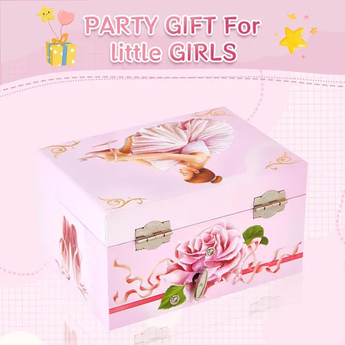 Miniatura 5 de Joyero musical de bailarina con bailarina giratoria para niñas, juguetes para niños, caja de música, para edades de 3 a 10 años, regalos