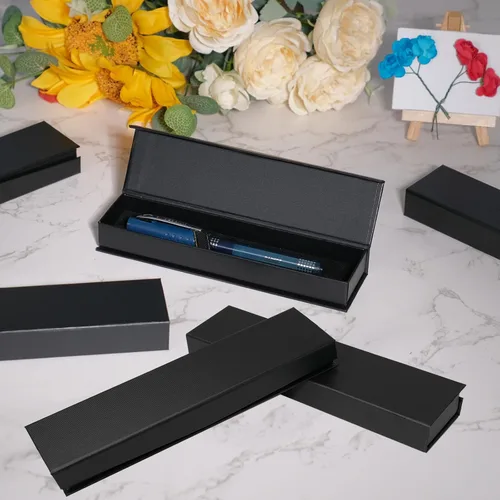 Miniatura 7 de 42 piezas – Cajas de regalo para bolígrafos vacías. Caja de regalo para bolígrafos negros con almohadilla. Caja de exhibición de joyería