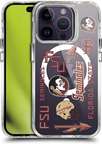 Miniatura 173 de Head Case Designs Funda de gel suave FSU Seminoles de la Universidad Estatal de Florida con licencia oficial compatible con Apple iPhone 13 Pro Max