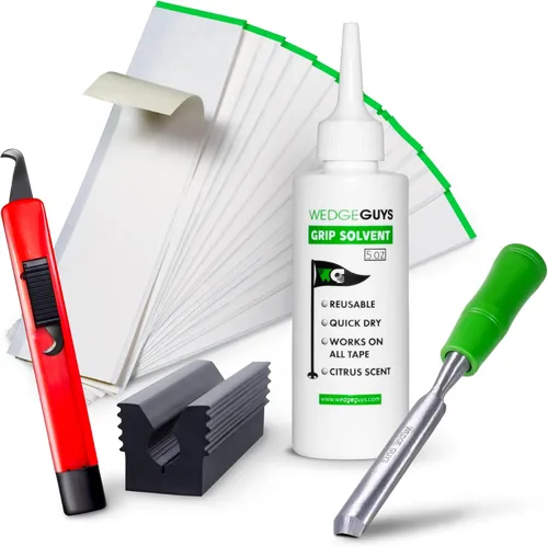 Miniatura 11 de Wedge Guys Golf Grip Kits for Regripping Golf Clubs - Professional Quality - Options Include Hook Blade, 15 or 30 Tape Strips, 5 or 8 oz Solvent