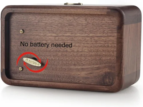 Miniatura 4 de Caja de música de madera maciza natural, caja de joyería, caja de adornos, recuerdos, cajas musicales de regalo, exquisita vendimia, adecuada
