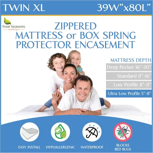 Miniatura 27 de Protector de colchón para sofá cama tamaño individual, 39 pulgadas de ancho x 72 pulgadas de largo x 5 pulgadas de profundidad, funda impermeable