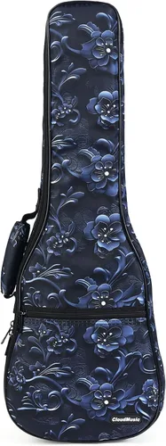 Miniatura 11 de CLOUDMUSIC - Funda para ukelele con mochila acolchada para concierto de 23 pulgadas (concierto, negro)