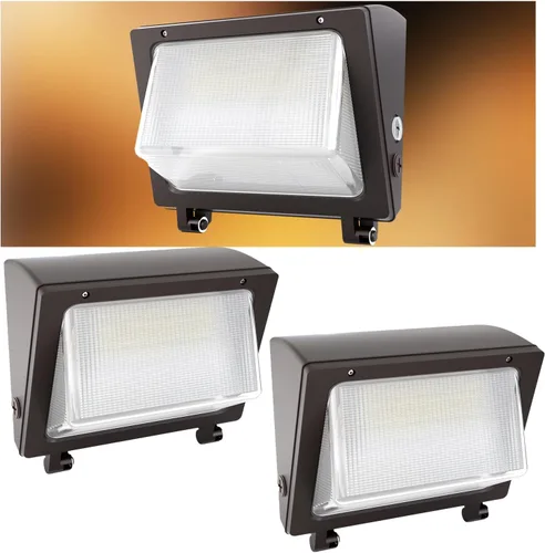 Miniatura 12 de JTT Paquete de 6 luces LED de pared de 75 W/60 W/45 W, del anochecer al amanecer con fotocélula, 6000/5000/4000 K luz diurna IP65 iluminación
