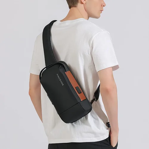 Miniatura 7 de KINGSONS Bolso cruzado para hombres y mujeres, pequeño, cruzado, casual, de viaje, pequeño, deportivo, senderismo, ciclismo, día (azul claro)