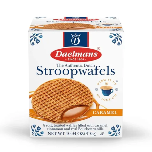 Miniatura 9 de Daelmans Stroopwafel Caramel - Los Stroopwafels Originales, Galletas de Gofres Holandesas Tostadas con un Relleno Cremoso y Mantecoso, Hechas