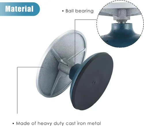 Miniatura 4 de MYFULLY Rueda de cerámica para esculpir de 12 pulgadas de diámetro, rueda de metal de hierro fundido resistente para decoración de cerámica