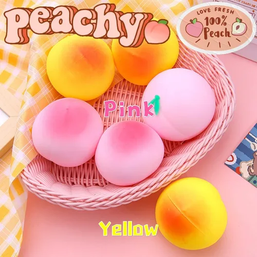 Miniatura 8 de Pelotas estrujables para el estrés, 1 paquete, bola elástica para aliviar el estrés, juguetes sensoriales para apretar, melocotón rosa, para niños