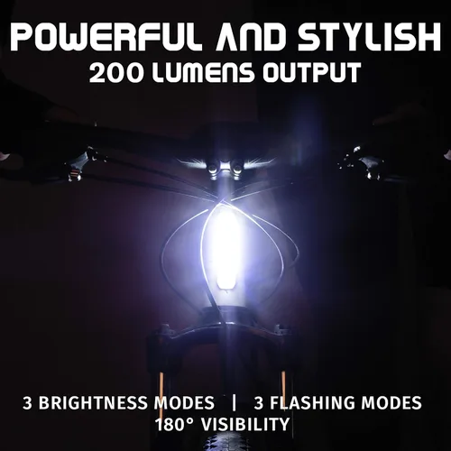 Miniatura 4 de Apace Illuma ZT3000 Luz delantera recargable USB para bicicleta con luz de 200 lúmenes para una visibilidad óptima en la bicicleta