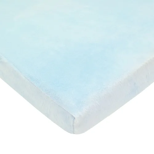 American Baby Company Heavenly Soft N Play - Sábana bajera de felpilla suave de 27 x 39 pulgadas, cálida y acogedora, color azul, para niños y