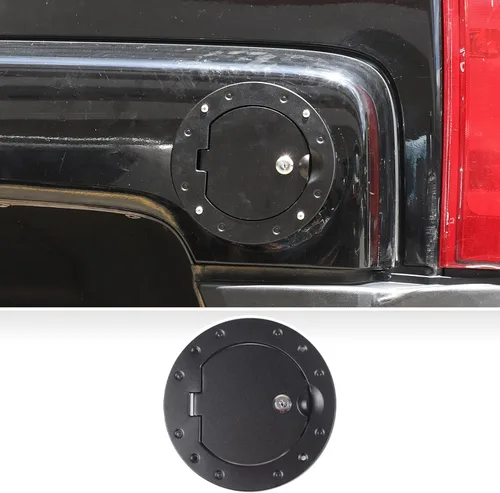 Tapa de tanque de gasolina con bloqueo de puerta para Hummer H3 2005-2009, tapa de gasolina para puerta de llenado de combustible, cubierta de Negro