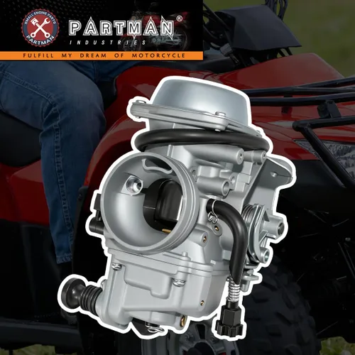 Miniatura 6 de Partman Carburador TRX350 apto para Honda Rancher 350 TRX350ES TRX350FE TRX350FMTE TRX350TM 2000-2006 Carb con válvula de gasolina válvula Petcock