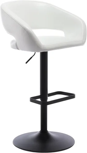 Miniatura 18 de Vogue Furniture Direct Taburete de bar ajustable con respaldo y brazos huecos, moderno taburete giratorio de piel sintética, silla de barra de Negro