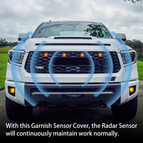Miniatura 2 de DOOD Cubierta de sensor de parrilla delantera para toyotaTundra 2018 2019 2020 2021 Trd Pro Tundra parrilla radiador embellecer TSS cubierta