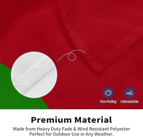 Miniatura 8 de Bandera del Imperio Otomano (1517-1793) Bandera roja de poliéster de doble cara resistente a la decoloración de 2 x 3 pies con 2 ojales de latón
