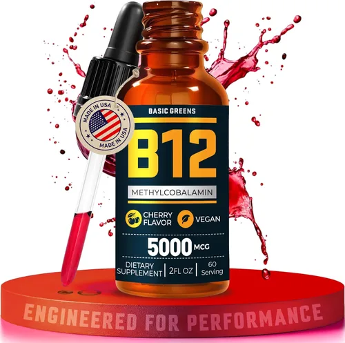 Miniatura 8 de Gotas líquidas sublinguales de vitamina B12 5000 mcg - Suplemento vegano de metilo B-12 para energía y concentración - Vitamina B 12 para mujeres