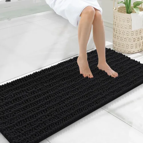 Miniatura 194 de Smiry Alfombras de Baño 24x16 pulgadas, Alfombras de Baño de Chenilla Extra Suaves y Absorbentes, Respaldo de Goma Antideslizante, Lavable a Máquina