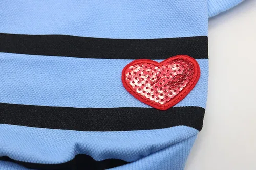 Miniatura 4 de Ropa para Bulldog Francés Camiseta para Perros Pequeños Camiseta de Verano a Rayas para Cachorros, XS, Azul