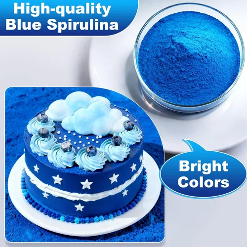Miniatura 4 de Polvo de espirulina azul azul – 1.41 onzas de colorante natural azul para alimentos, sin olor a pescado, extracto de ficocianina 100% vegano, polvo