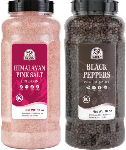 Miniatura 12 de 52USA Granos de pimienta negra entera, 12 onzas (paquete de 1), granos de pimienta para molinillo de repuesto, sin gluten, kosher, totalmente