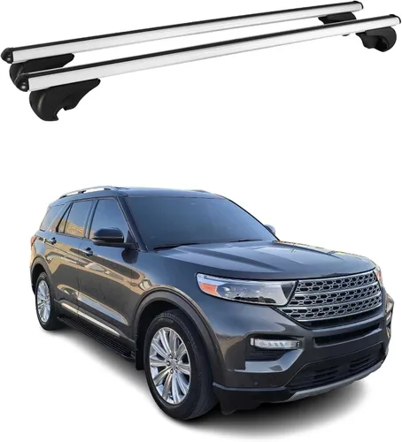 Miniatura 19 de OMAC Portaequipajes con cerradura para Ford Explorer Sport Trac 2001-10, antirrobo negro para viajes, kayak, canoa, surf, esquí, snowboard, camping
