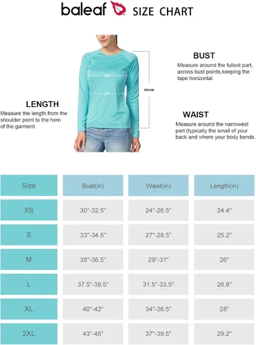 Miniatura 6 de BALEAF Camisas de manga larga para mujer, protección solar UPF50+, secado rápido, senderismo, pesca