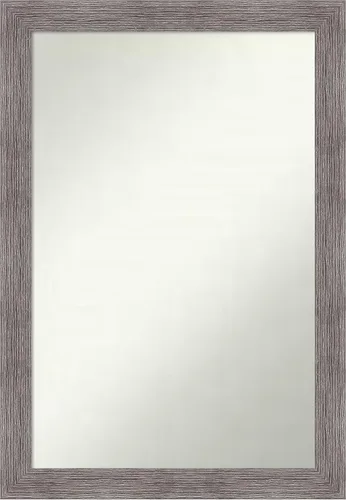 Miniatura 271 de Amanti Art Espejo de baño gris para sobre el fregadero, 31 x 48 pulgadas, espejo de tocador rectangular estrecho de color gris, marco de madera