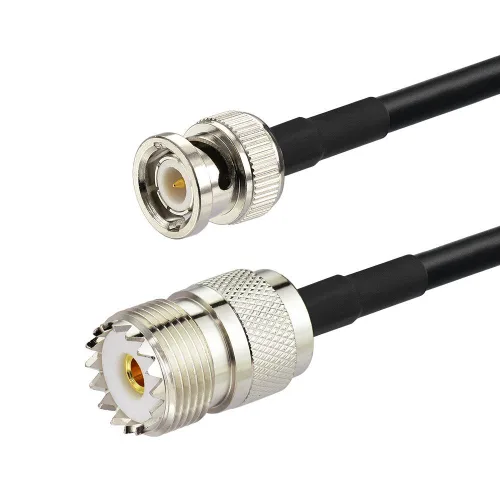 Miniatura 6 de Eightwood Adaptador de antena UHF hembra SO239 a macho BNC Cable puente RG58 de 1,6 pies para radio CB portátil, radio aficionado, radio ham