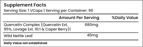 Miniatura 3 de Green Organic Supplements Complejo de quercetina, 90 VCaps, alta absorción, sin OMG, sin gluten Apoya la salud y el sistema inmunológico