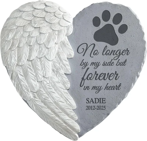 Miniatura 30 de Let's Make Memories Piedra conmemorativa personalizada para mascotas Forever Friend - Perro - Marcador de jardín de condolencias Perro - Angel
