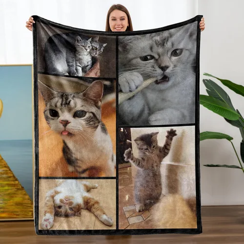 Miniatura 29 de Mantas personalizadas con fotos, manta personalizada con nombre de imagen para esposa, marido, novio, novia, aniversario, Navidad, cumpleaños, 1 Foto