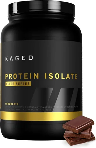 Miniatura 12 de Kaged Proteína de suero aislado Elite en polvo Vainilla Mezcla de suero, caseína y proteína de leche Bebida para recuperación después
