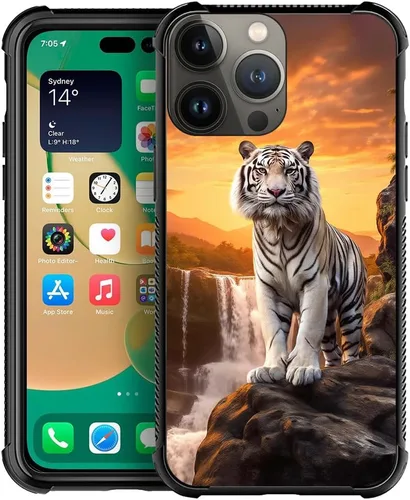 Miniatura 14 de CARLOCA Funda compatible con iPhone 11 Pro Max, patrón de carretera del desierto naranja alienígena, ultra protección, a prueba de golpes