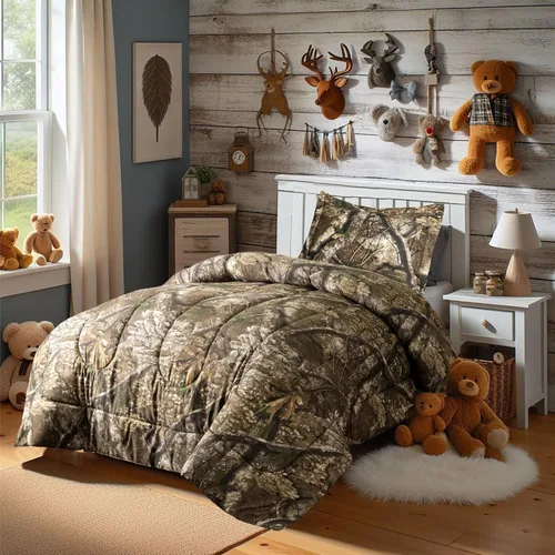 Miniatura 4 de VISI-ONE Realtree APX Camo Juego de edredón individual de 2 piezas – Ropa de cama ligera para todas las estaciones para niños, niños pequeños