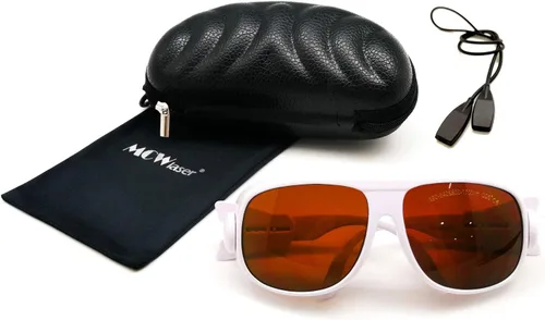 Miniatura 13 de MCWlaser 190-540nm y 800-1700nm Gafas de Seguridad Láser OD5+, Protección Yag, Láser Azul, Verde y Luz UV, Anteojos de Protección Láser para 405nm