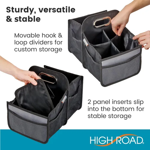 Miniatura 6 de High Road Organizador de coche con portavasos – Organizador de asiento delantero para conductores o organizador de asiento trasero para niños