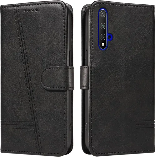 Miniatura 52 de Funda con tapa para Huawei Nova Lite 3, protección de 360 grados, a prueba de golpes, de piel sintética, con función atril y 3 ranuras