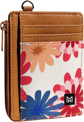 Miniatura 10 de Cartera Porta Tarjetas para Mujeres, Cartera delgada minimalista con bloqueo RFID, carteras de cuero, cartera elástica de bolsillo frontal