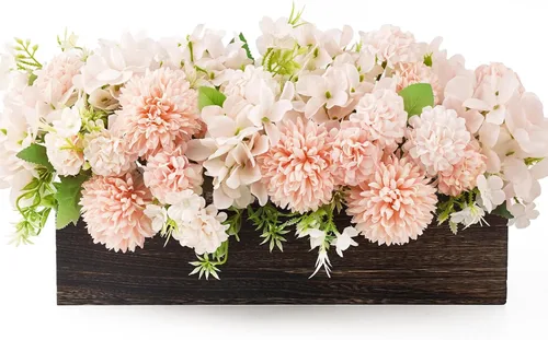 Centros de mesa de flores artificiales para decoración del hogar, decoración para el hogar, centro de mesa rosa para mesa, champán