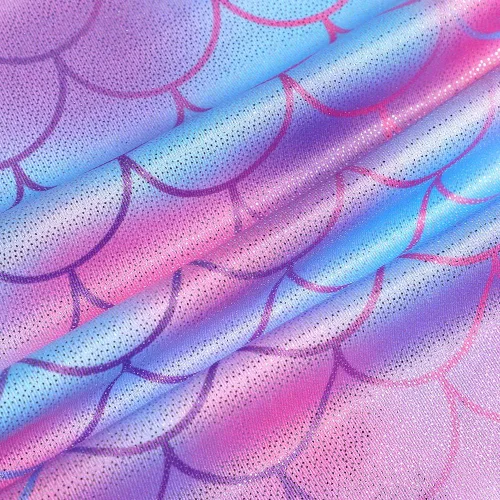 Miniatura 23 de HOZIY - Leotardos de gimnasia con pantalones cortos brillantes para niñas pequeñas; estampados de unicornio, aurora, arco iris, sirena, dinosaurio