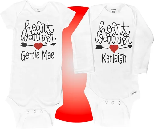 Miniatura 5 de Regalos de guerrero del corazón - Body personalizado 100% algodón - Talla unisex - Negro o blanco disponible - Ropa de bebé CHD