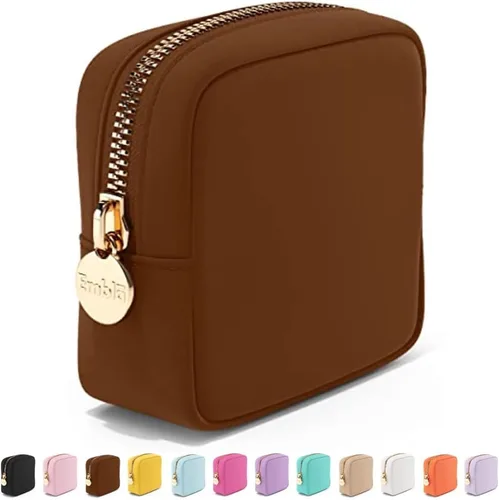 Miniatura 9 de Embla Bolsa de maquillaje de viaje para cosméticos y bolsa de artículos de tocador, bolsa de nailon con cremallera, lindo organizador de maquillaje