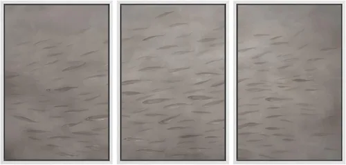 Miniatura 24 de SIGNWIN Lienzo enmarcado para pared, juego de arte dramático de cielo tormentoso, ilustraciones de paisaje nuboso Moody, arte moderno decorativo