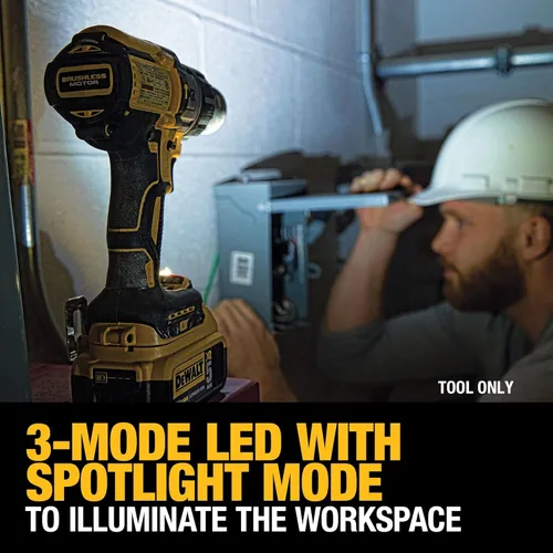 Miniatura 4 de DEWALT Taladro de martillo inalámbrico MAX XR de 20 V, sin escobillas, resistente de 1/2 pulgada, 3 velocidades, solo herramienta (DCD996B)