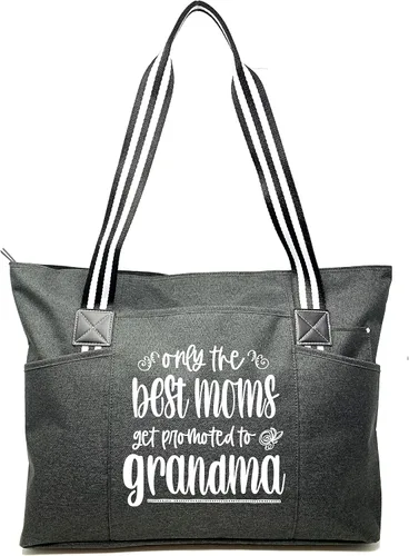 Miniatura 103 de Brooke & Jess Designs Bolso de mano para la abuela – Bolso de lona resistente con cremallera y bolsillo interior para la abuela para uso diario