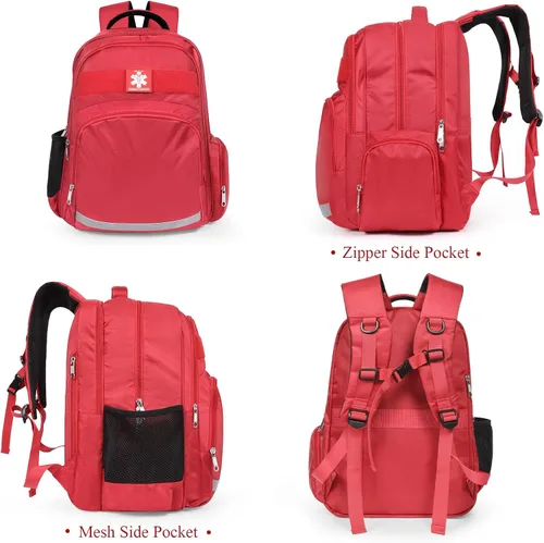 Miniatura 4 de Gatycallaty Mochila de primeros auxilios Emt Bolsa de primeros auxilios Vacía Ems Emergencia Salud en el Hogar Senderismo Trauma Viajes Camping Rojo