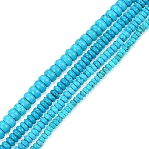 Miniatura 7 de Adabele 95 cuentas redondas sueltas de color turquesa azul estabilizado natural de 0.157 in (0.16 pulgadas) para hacer joyas y manualidades GR-A4