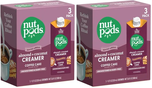 Miniatura 6 de nutpods Crema para pastel de café sin azúcar, sin lácteos, hecha de almendras y cocos, Whole30, Keto, sin gluten, sin OMG, vegano, Kosher