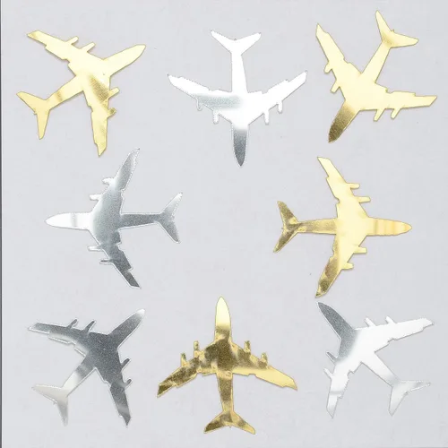 Miniatura 3 de Confeti Avión Oro y Plata - Paquete al por menor #9400 QS0