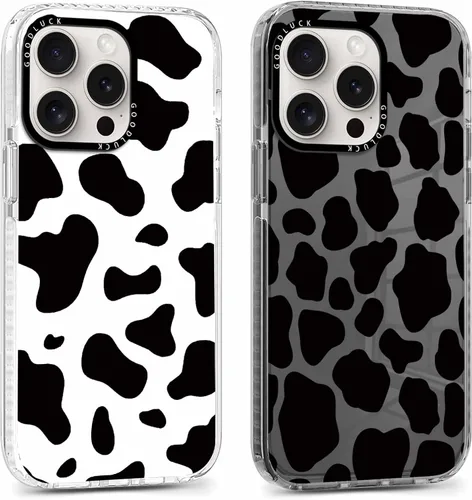 Miniatura 26 de Pack de 2 Fundas con Estampado de Guepardo para Apple iPhone 13 / iPhone 14 de 6.1 Pulgadas, Funda Transparente Linda Coquette con Patrones